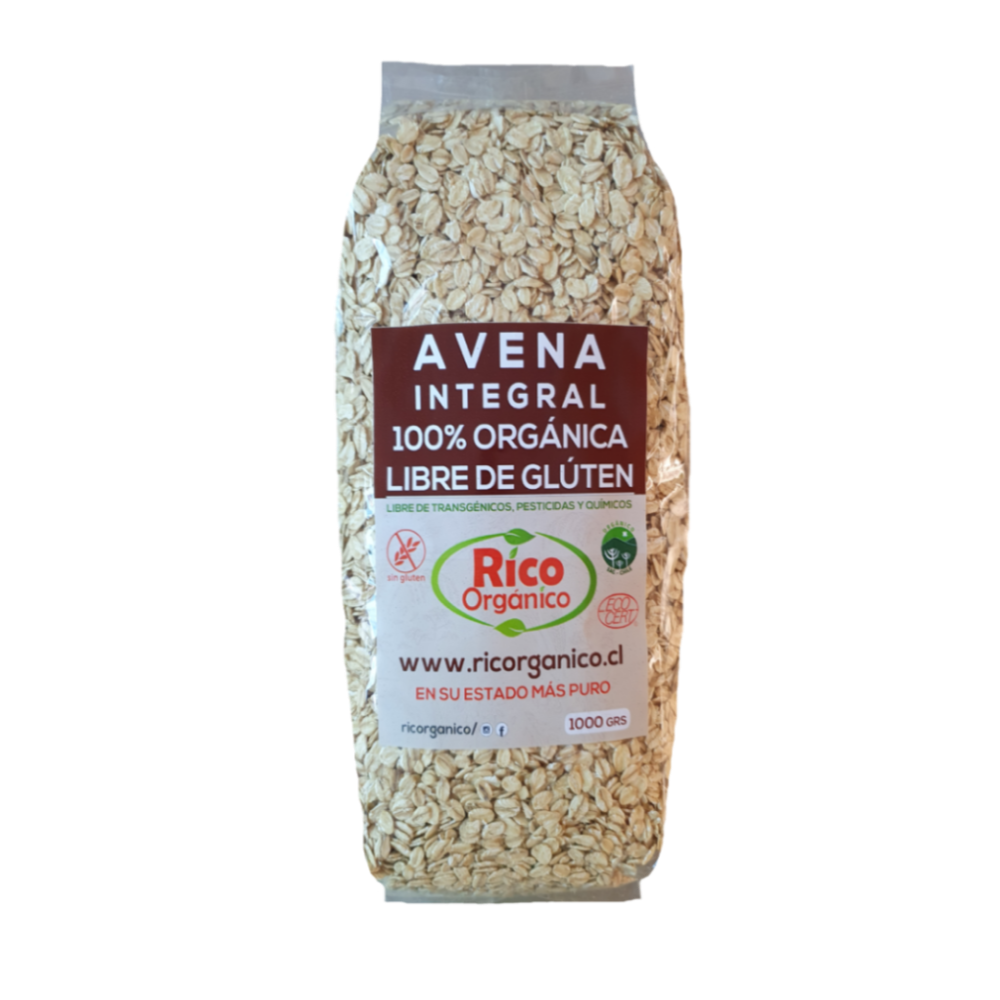 Avena Integral Orgánica Libre De Gluten 1000 GRS - Organic Food